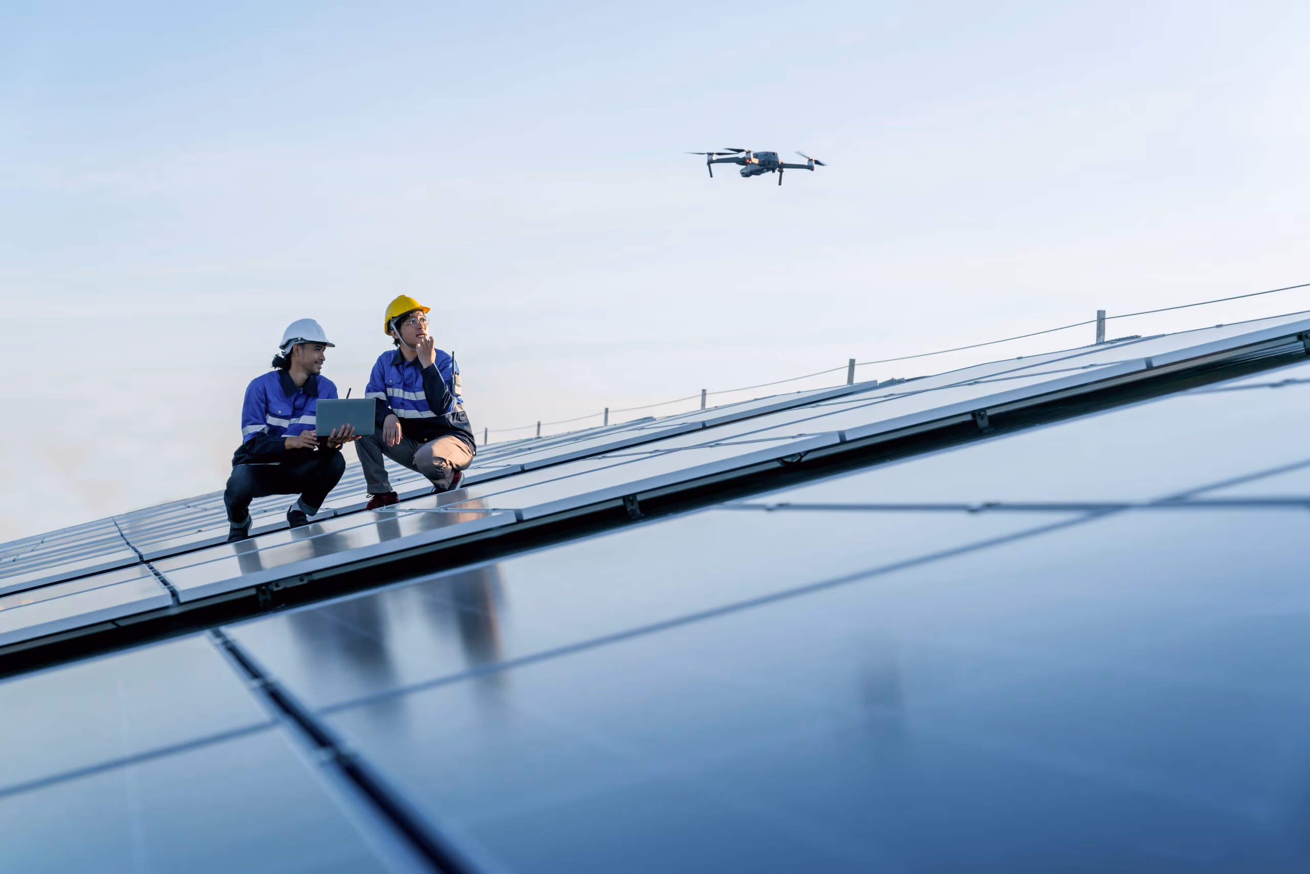 Engineers on Solar Roof