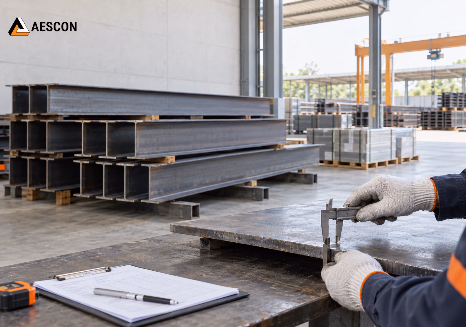 การตรวจขนาดและคุณภาพวัสดุเหล็กก่อนนำไปใช้ในงาน EPC